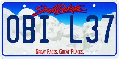 SD license plate 0BIL37