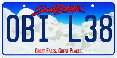 SD license plate 0BIL38