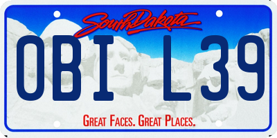 SD license plate 0BIL39