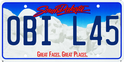 SD license plate 0BIL45