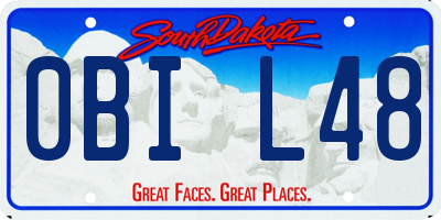 SD license plate 0BIL48