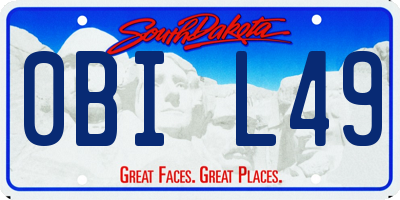 SD license plate 0BIL49