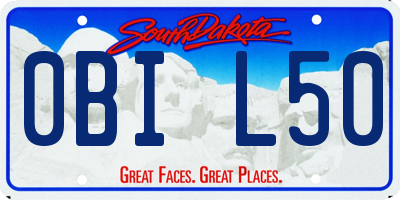 SD license plate 0BIL50