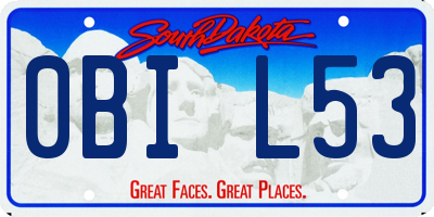 SD license plate 0BIL53