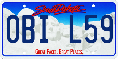 SD license plate 0BIL59