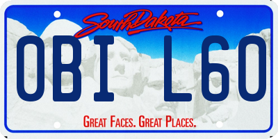 SD license plate 0BIL60