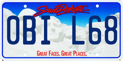 SD license plate 0BIL68
