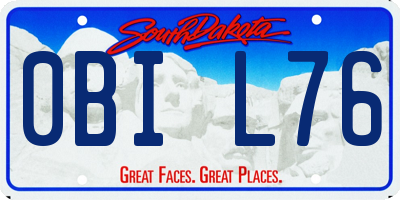 SD license plate 0BIL76