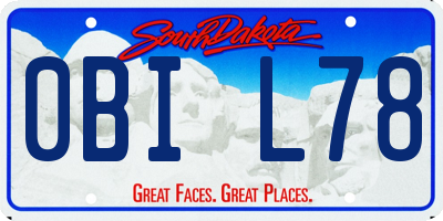 SD license plate 0BIL78