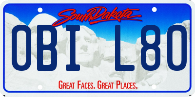 SD license plate 0BIL80