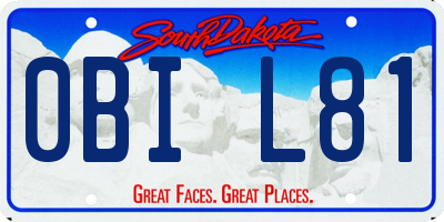 SD license plate 0BIL81