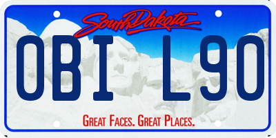 SD license plate 0BIL90