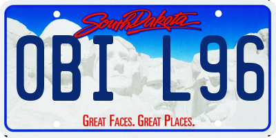 SD license plate 0BIL96