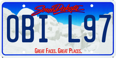SD license plate 0BIL97