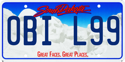 SD license plate 0BIL99