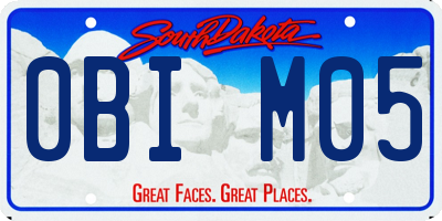 SD license plate 0BIM05