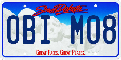 SD license plate 0BIM08