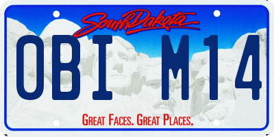 SD license plate 0BIM14