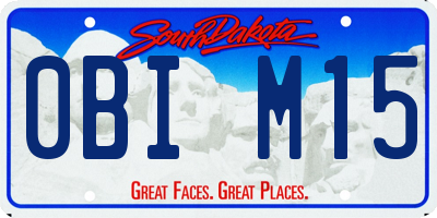 SD license plate 0BIM15