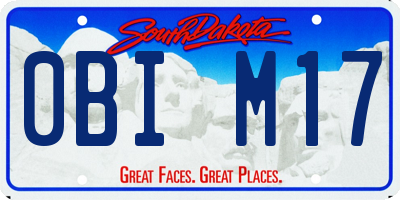 SD license plate 0BIM17