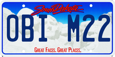 SD license plate 0BIM22