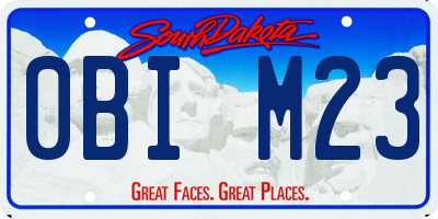 SD license plate 0BIM23
