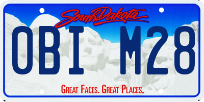 SD license plate 0BIM28