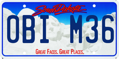 SD license plate 0BIM36