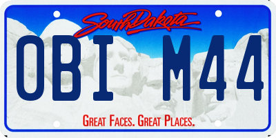 SD license plate 0BIM44