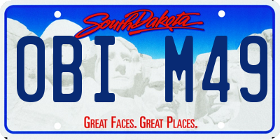 SD license plate 0BIM49