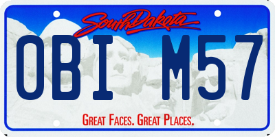 SD license plate 0BIM57