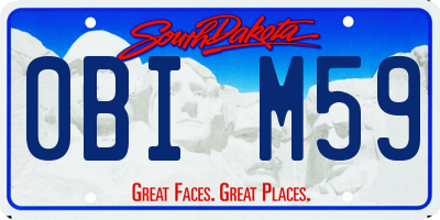 SD license plate 0BIM59