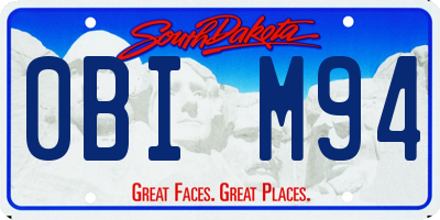 SD license plate 0BIM94