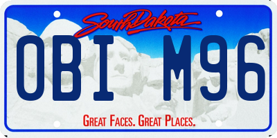 SD license plate 0BIM96