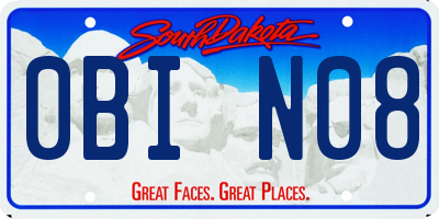SD license plate 0BIN08