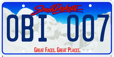 SD license plate 0BIO07