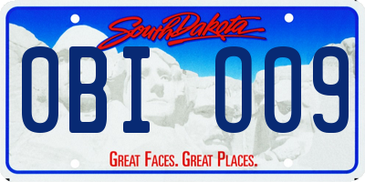 SD license plate 0BIO09