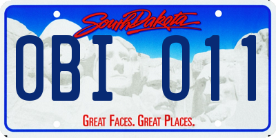 SD license plate 0BIO11