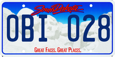 SD license plate 0BIO28