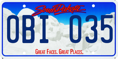 SD license plate 0BIO35