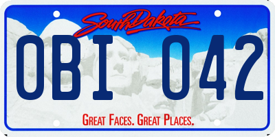 SD license plate 0BIO42