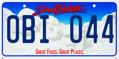 SD license plate 0BIO44