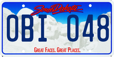 SD license plate 0BIO48