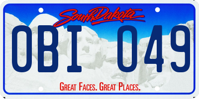 SD license plate 0BIO49