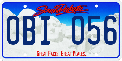 SD license plate 0BIO56