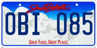 SD license plate 0BIO85