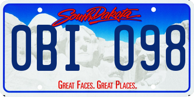 SD license plate 0BIO98