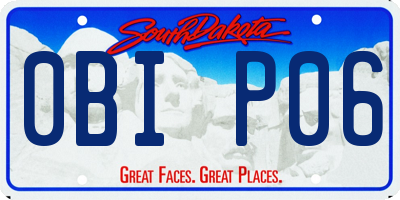 SD license plate 0BIP06