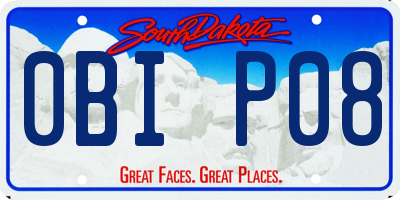 SD license plate 0BIP08