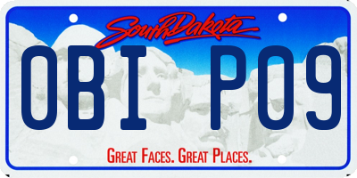 SD license plate 0BIP09